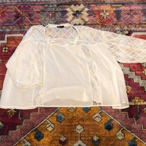 Sheer oversized boho blouse
